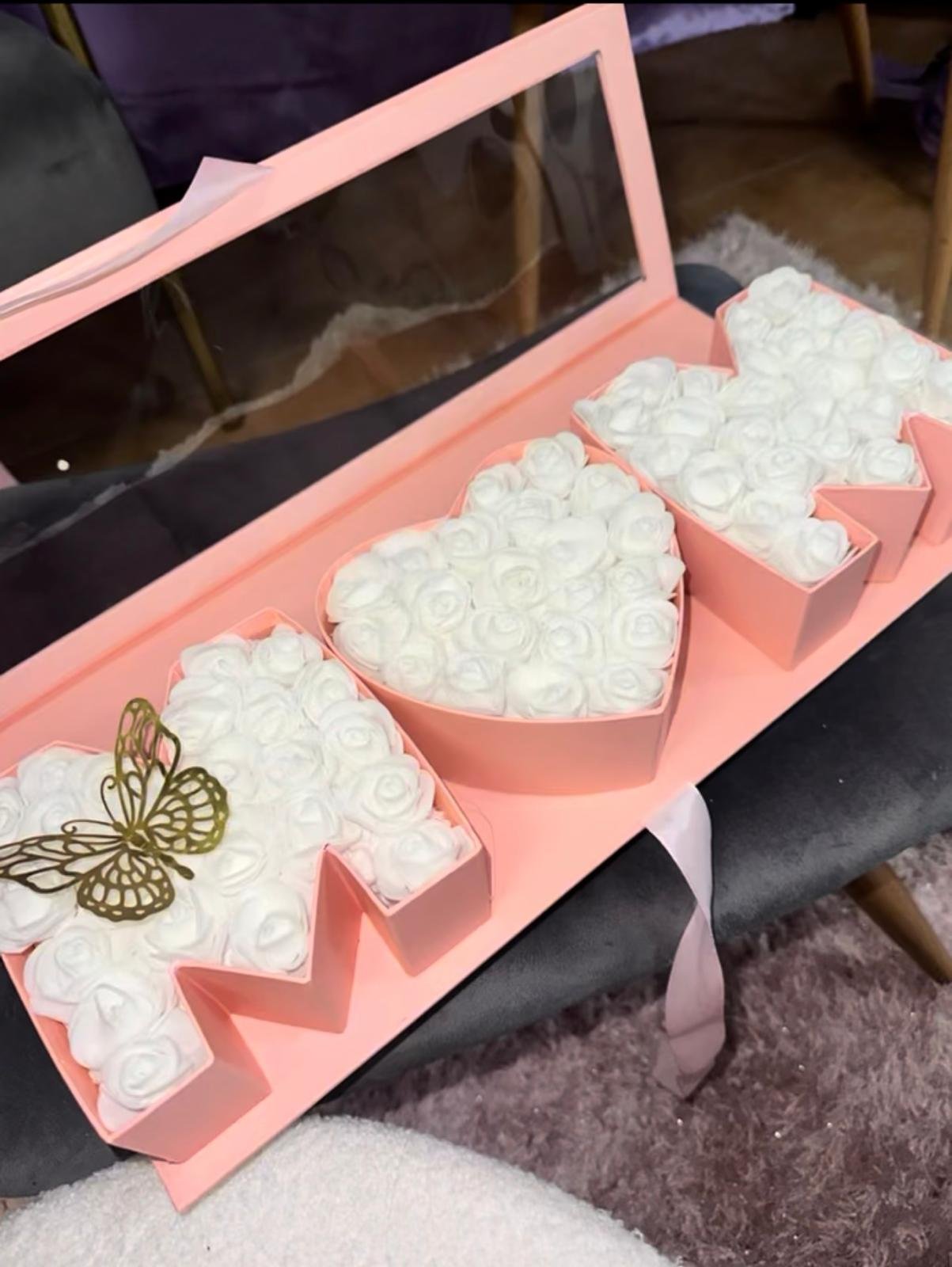 Detalle letras de rosas